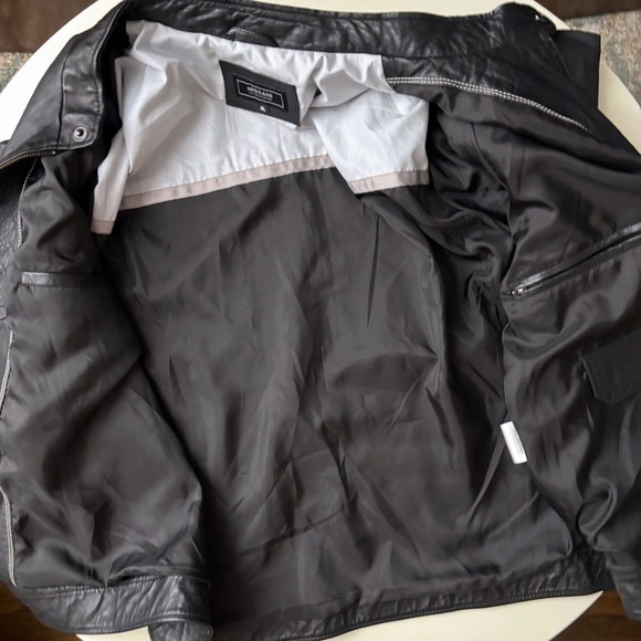 MISSANI LE COLLEZIONI Genuine Leather Classic Moto Jacket Men’s Size XL Black - Picture 6 of 8